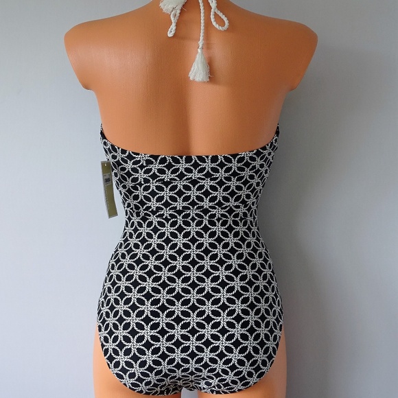 Michael Kors One Piece Rope Strap Keyhole Swimsuit - Picture 3 of 4